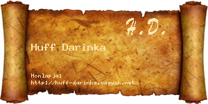 Huff Darinka névjegykártya